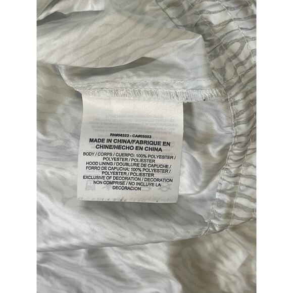 Nike White Gray Hooded Windbreaker Jacket S Zip Lightweight gorpcore athleisure - Picture 9 of 9